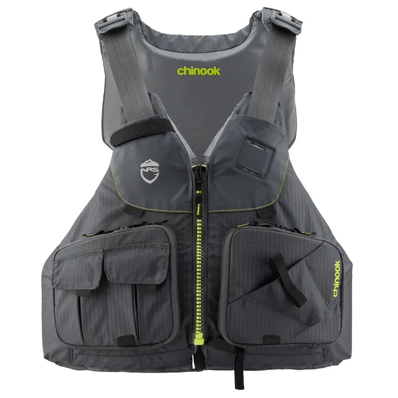 NRS CHINOOK Fishing Angler PFD Schwimmweste Farbe charcol/grau-
