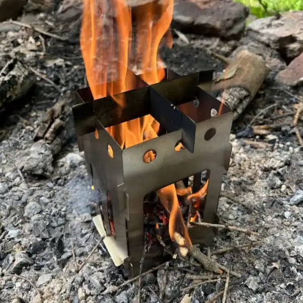 MF Feststoff -Outdoor-Kocher "Hobokocher" - Edelstahl-