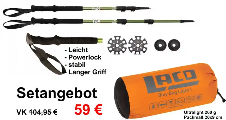 Tourenstock Trekking Sicherheitsset-
