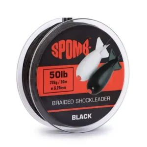Spomb Braided Shockleader Black 0,26mm 50lb 22kg 50m