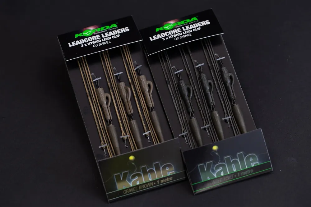 Korda Leadcore Leader - Hybrid Lead Clip QC 1m Gravel
