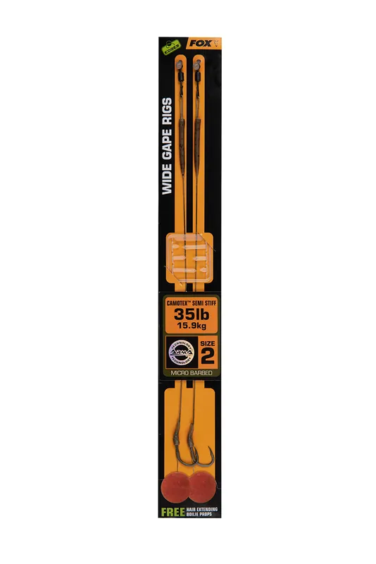 Fox Edges Wide Gape Camotex Semi Stiff Ready Rig