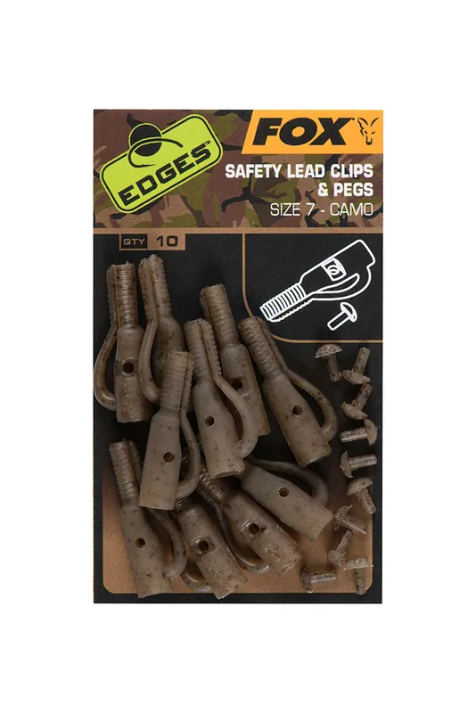 Fox Edges Camo Lead Clip + Pegs Size 7