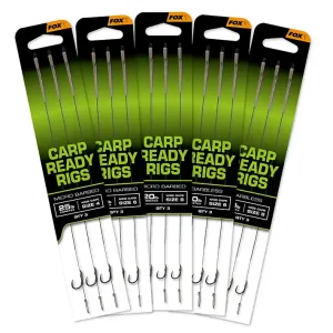 Fox Carp Ready Rigs x 3 Wide Gape