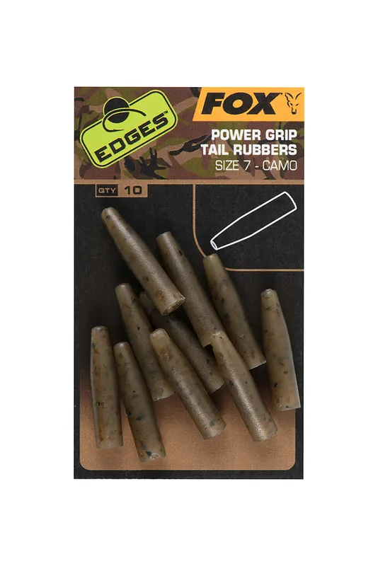 Fox Edges Camo Powergrip Tail Rubbers Size 7