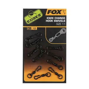 Fox Edges Kwik Change Hook Swivels Size 10 x 10