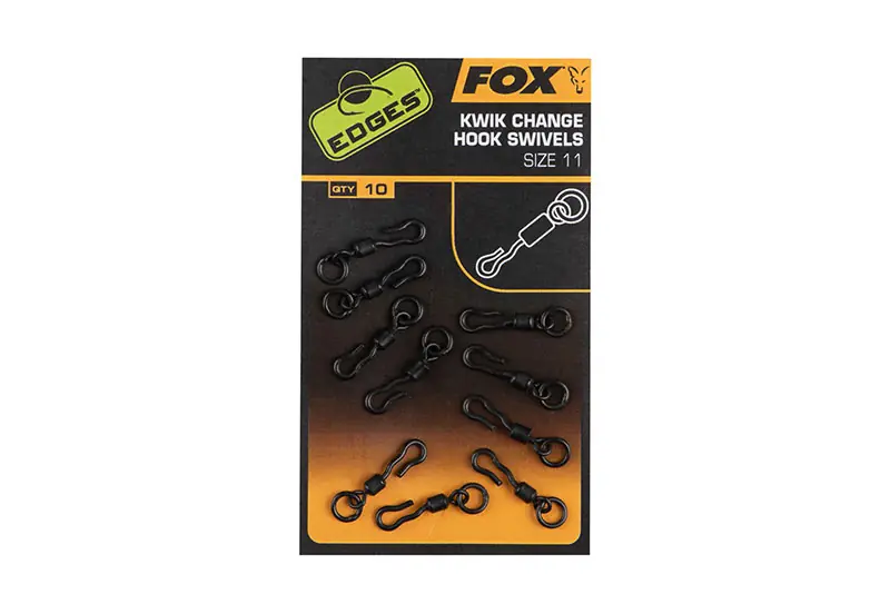 Fox Edges Kwik Change Hook Swivels Size 10 x 10