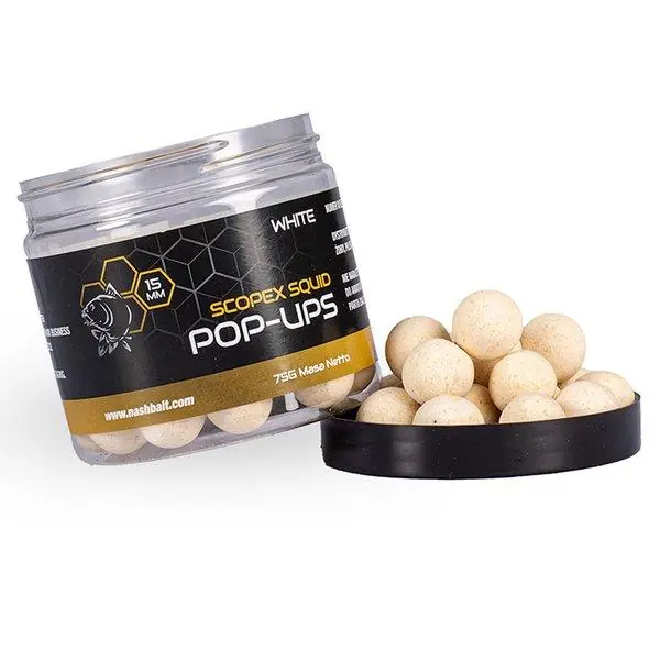 Nash Bait Scopex Squid Pop Ups White 75g