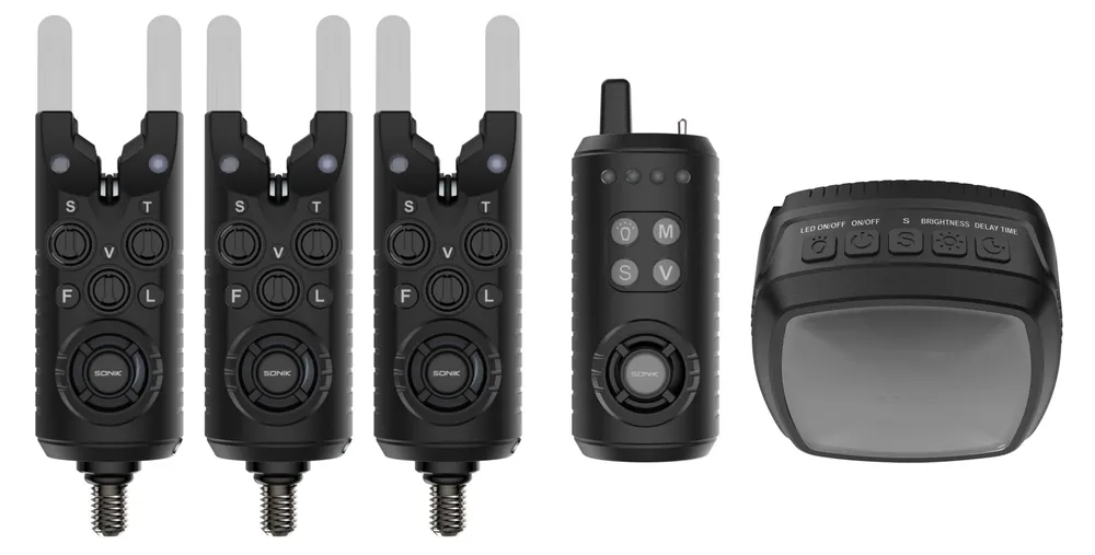 Sonik Gizmo2 Alarm Set 3+1 + Bivvy Lamp