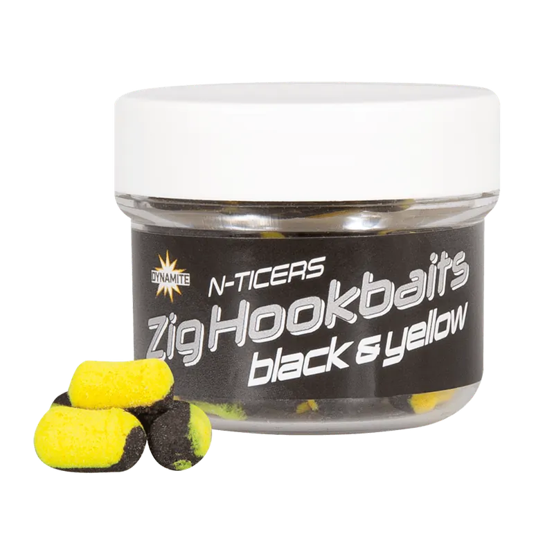 Dynamite Baits N-Ticers Zig Hookbaits Black & Yellow