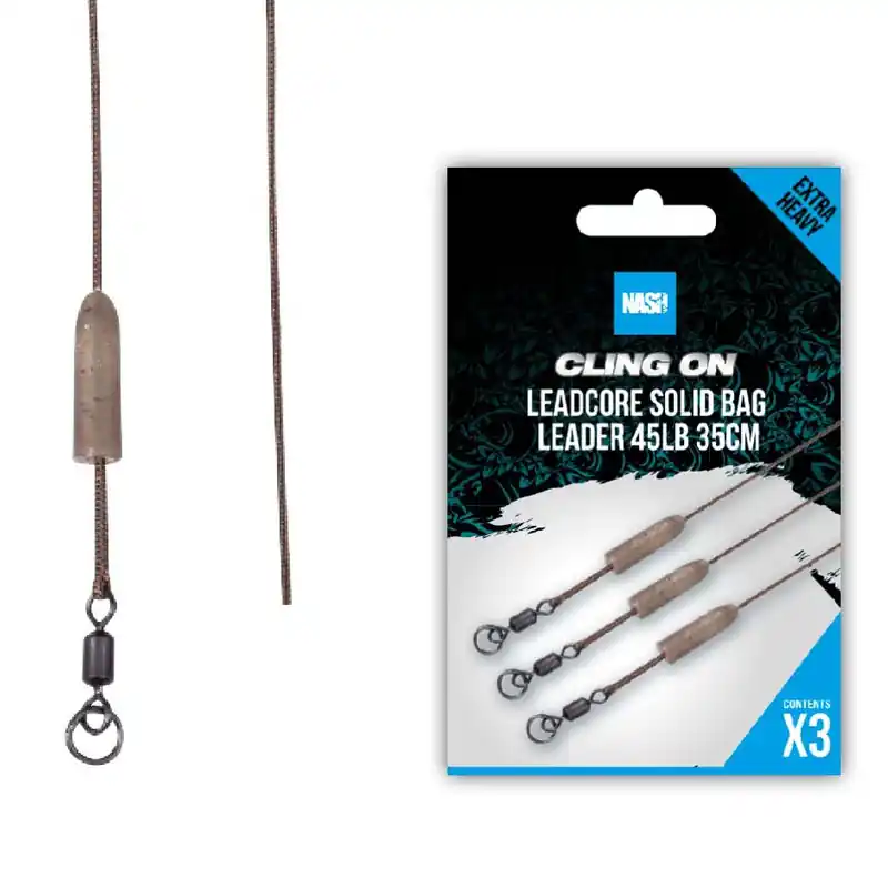 Nash Tackle Cling On Solid Bag Leader 35cm