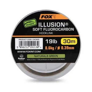 Fox Edges Illusion Soft Fluorocarbon Hooklink Naturals Green 30m