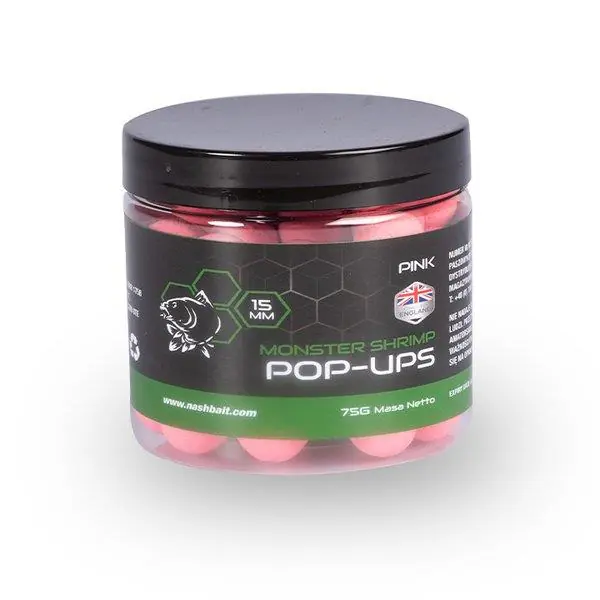 Nash Bait Monster Shrimp Pop Ups Pink 75g