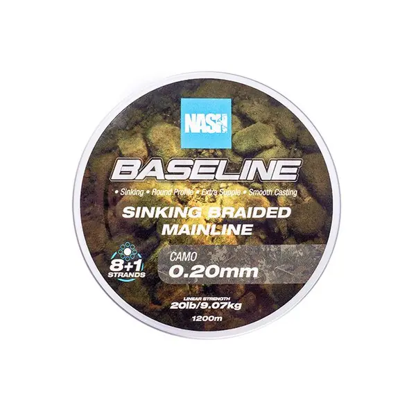 Nash Tackle Baseline Sinking Braid Camo 1200m