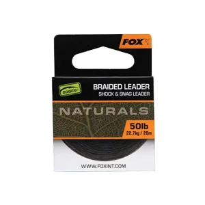 Fox Edges Naturals Braided Leader 20m
