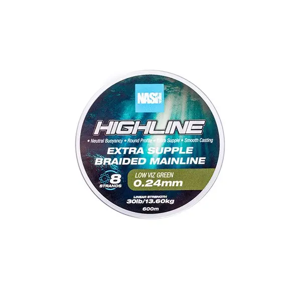 Nash Tackle Highline Floating Braid Green 600m