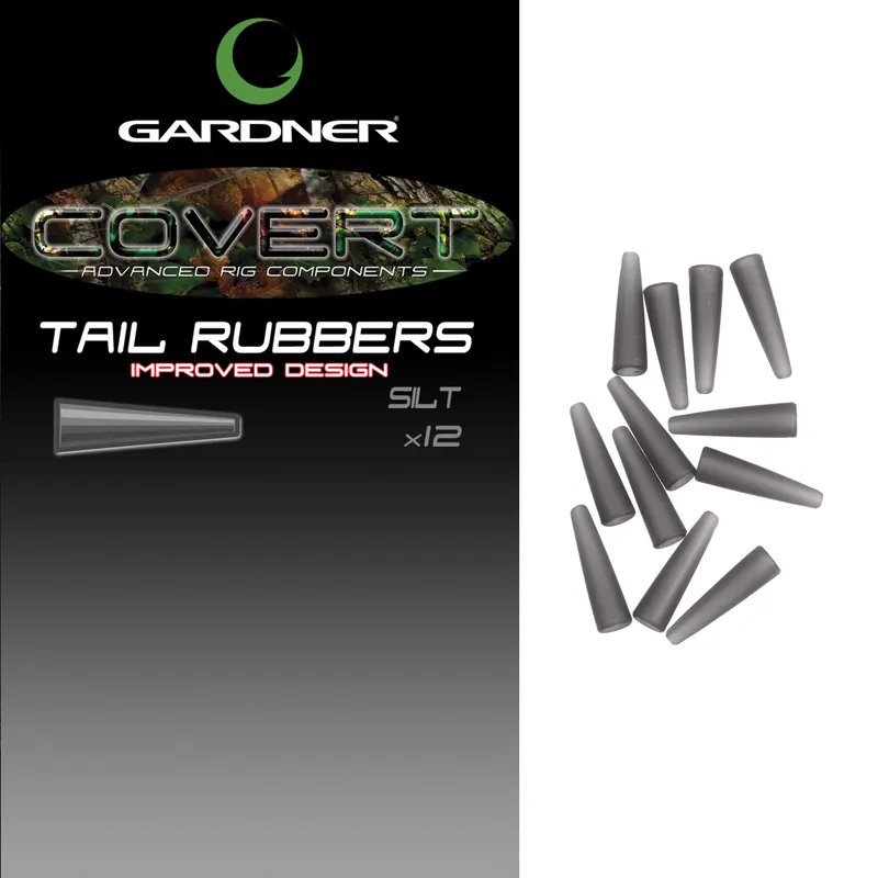 Gardner Covert Tail Rubbers C-Thru Black/Silt