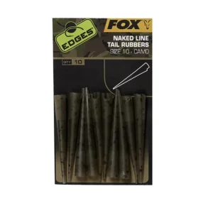 Fox Edges Camo Naked Line Tail Rubbers Size 10