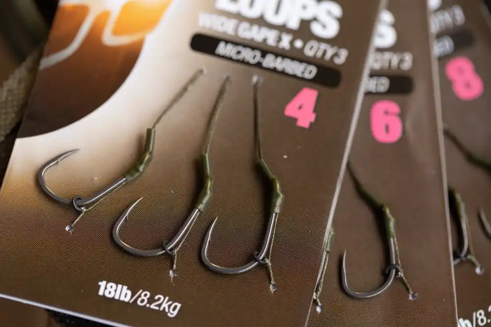 Korda Loop Rigs DF Wide Gape Barbless