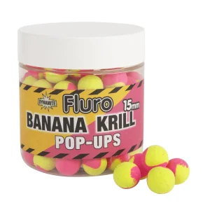 Dynamite Baits Fluro Two Tone Pop Up's Krill & Banana