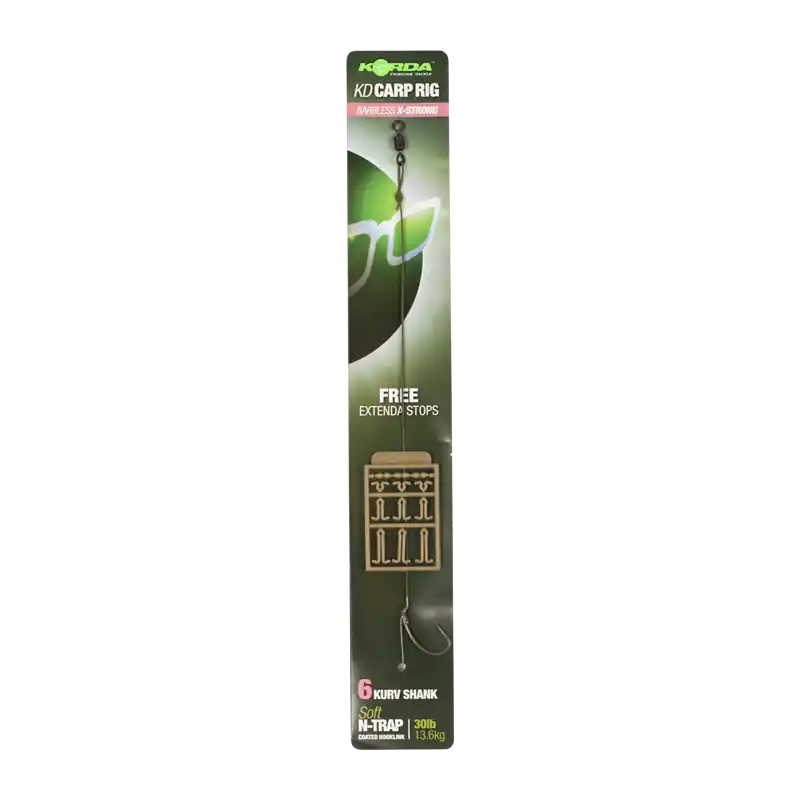Korda N-Trap KD Rig Kurv Shank Barbless 30lb
