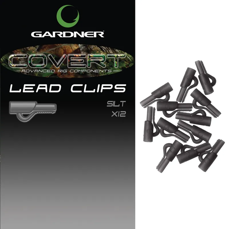 Gardner Covert Lead Clips C-Thru Black/Silt