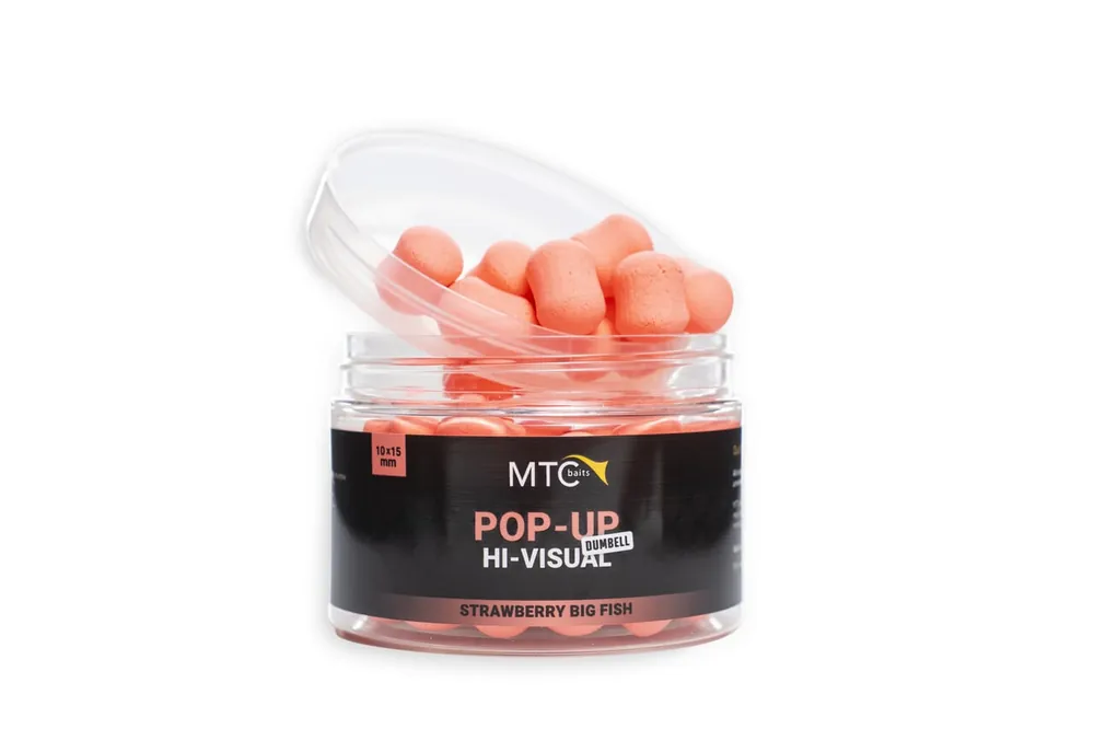 MTC Baits Pop-Up Hi-Visual Strawberry Big Fish 10x15mm