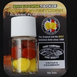 Enterprise Tackle Caviar & Cranberrry Flavoured Pop Up Sweetcorn Yellow/Red