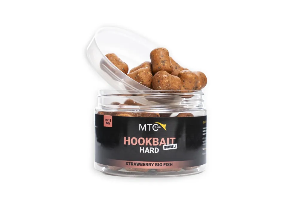 MTC Baits Hard Hookbaits Dumbells Strawberry Big Fish 12x18mm