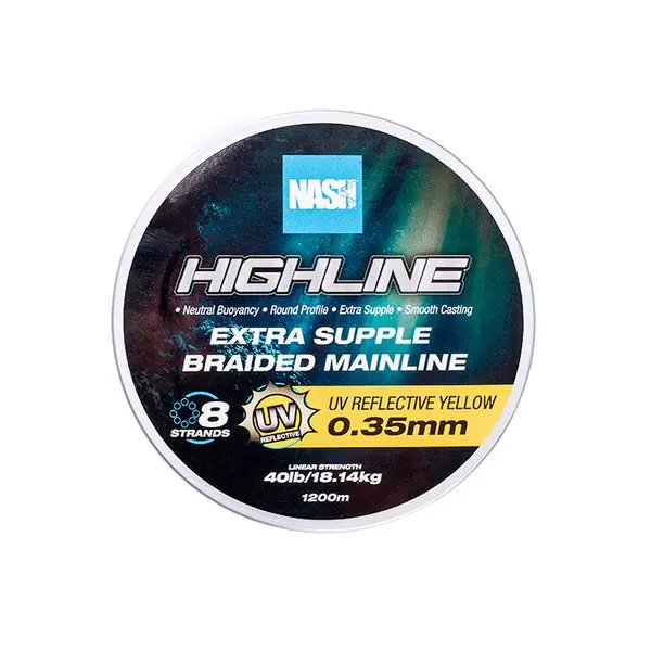 Nash Tackle Highline Floating Braid UV Yellow 1200m