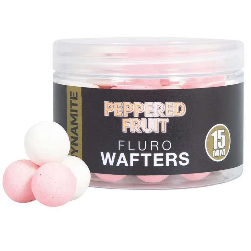Dynamite Baits Peppered Fruit Fluro Wafters 15mm