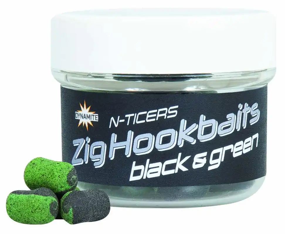 Dynamite Baits N-Ticers Zig Hookbaits Black & Green