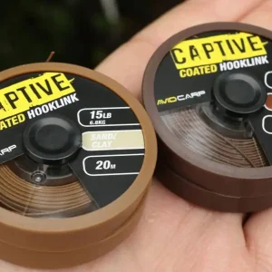 Avid Carp Captive Coated Hooklink Brown 15lb 20m