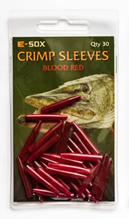 Esox Crimp Sleeve Blood Red