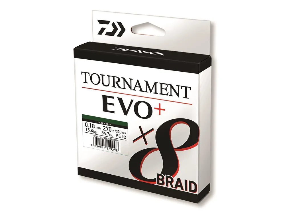 Daiwa Tournament X8 Braid EVO+ dunkelgrün 135m