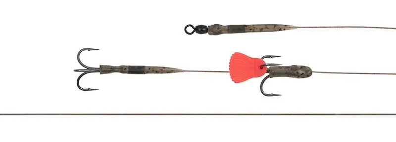 Fox Rage Predator Twin Treble Trace 52cm 40lb Barbed