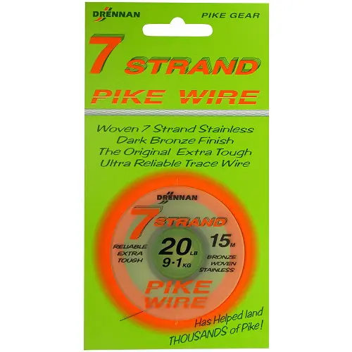 Drennan 7 Strand Pike Wire 28lb 15m