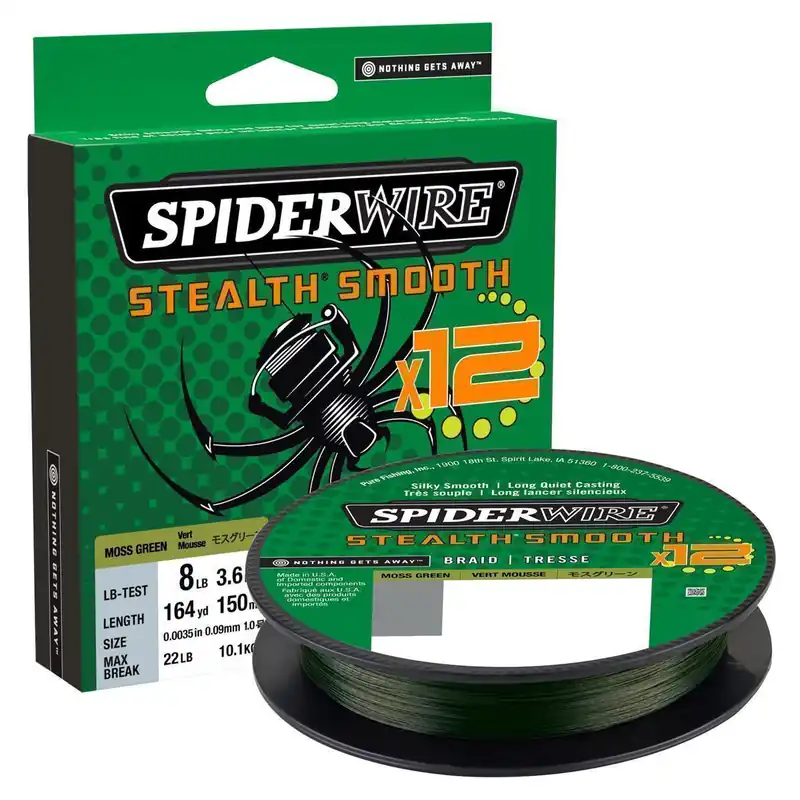 SpiderWire Stealth Smooth 12 Braid Moss Green 150m
