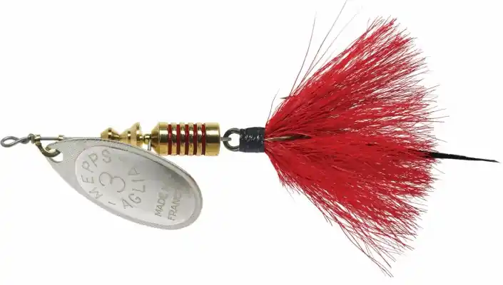 Mepps Aglia mit Fliege silber/rot