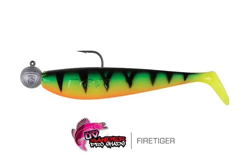 Fox Rage Bulk Loaded Zander Pro Shad UV Firetiger