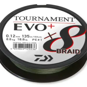 Daiwa Tournament X8 Braid EVO+ 0,14mm dunkelgrün 100m