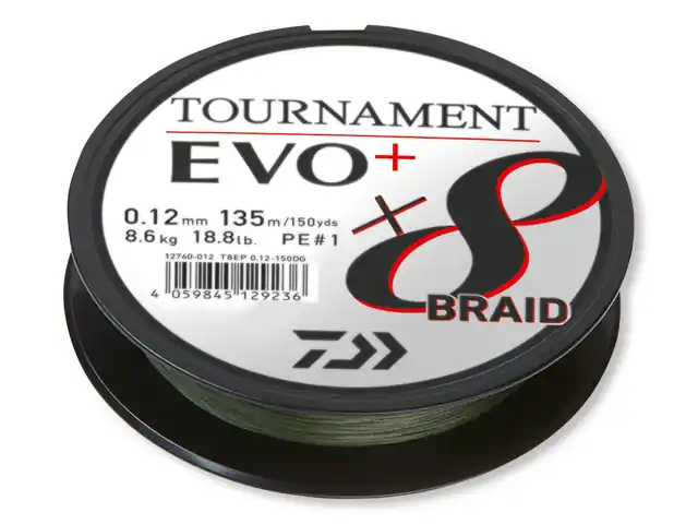 Daiwa Tournament X8 Braid EVO+ 0,16mm dunkelgrün 100m