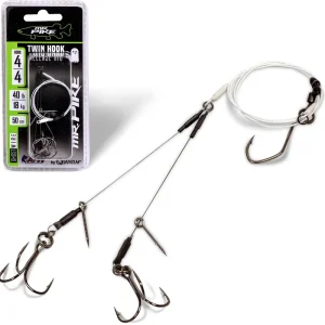 Quantum Mr. Pike Ghost Traces Twin Hook-Release-Rig weiß