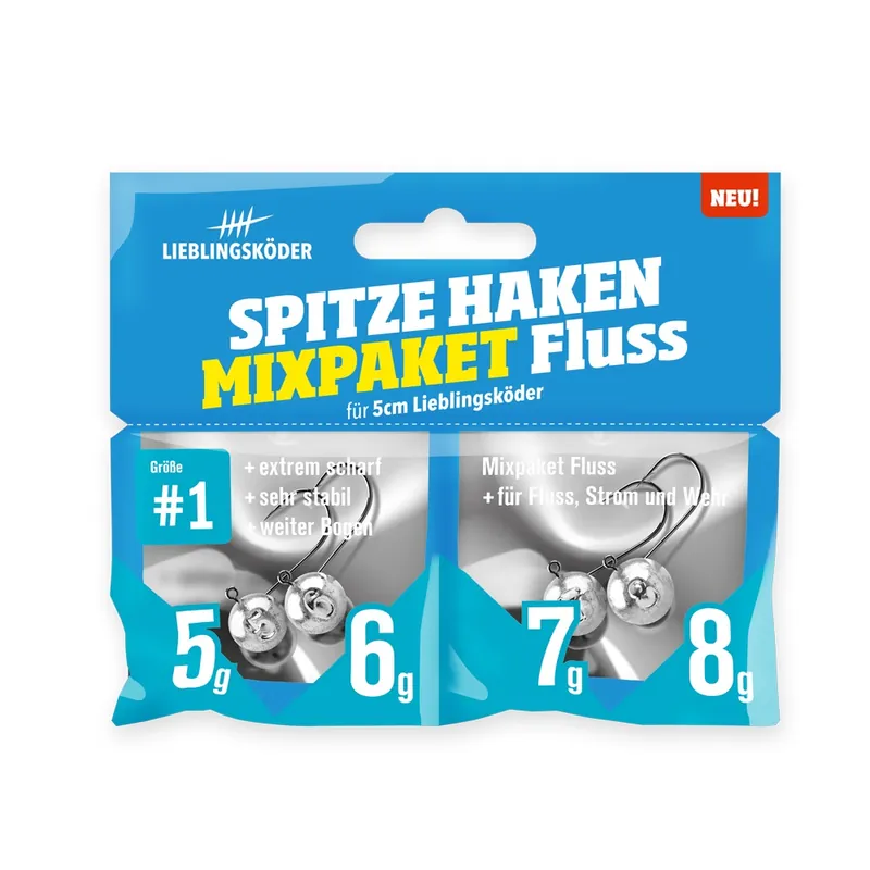 Lieblingsköder Spitze Haken #1 Mixpaket Fluss