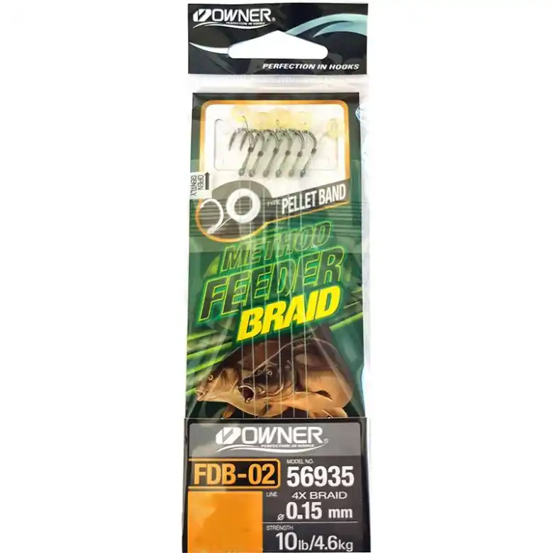 Owner Method Feeder Braid Haken mit Pelletband FDB-02