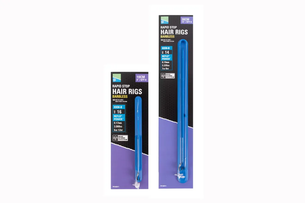 Preston KKM-B Mag Store Rapid Stop Hair Rigs - 10cm/4"