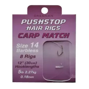 Drennan Pushstop H´Rig Carp Match Size 14 Barbless