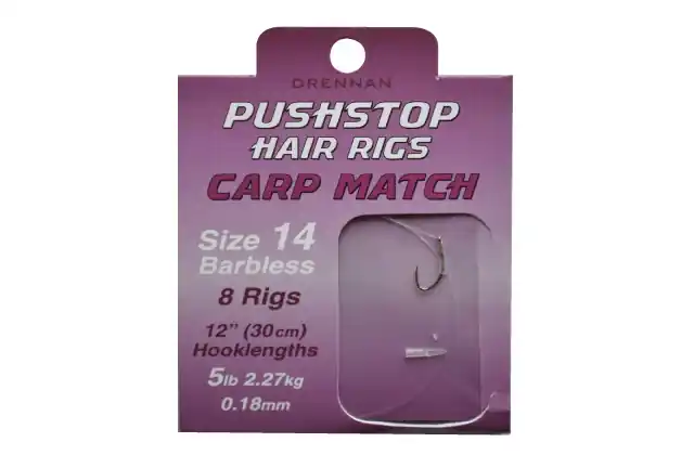 Drennan Pushstop H´Rig Carp Match Size 14 Barbless