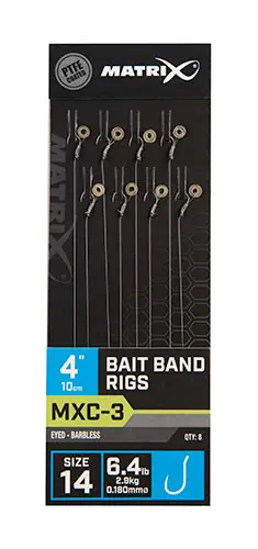 Matrix MXC-3 Barbless Bait Band Rigs 10cm/4ins