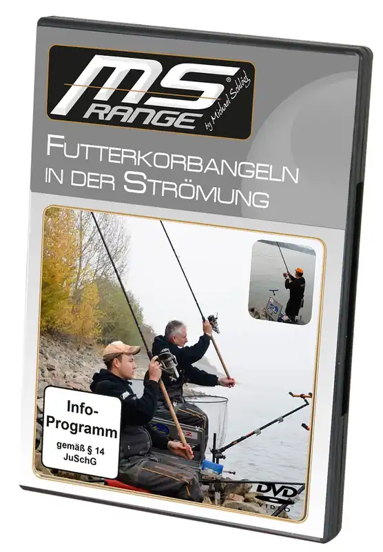MS-Range DVD Futterkorbangeln in der Strömung